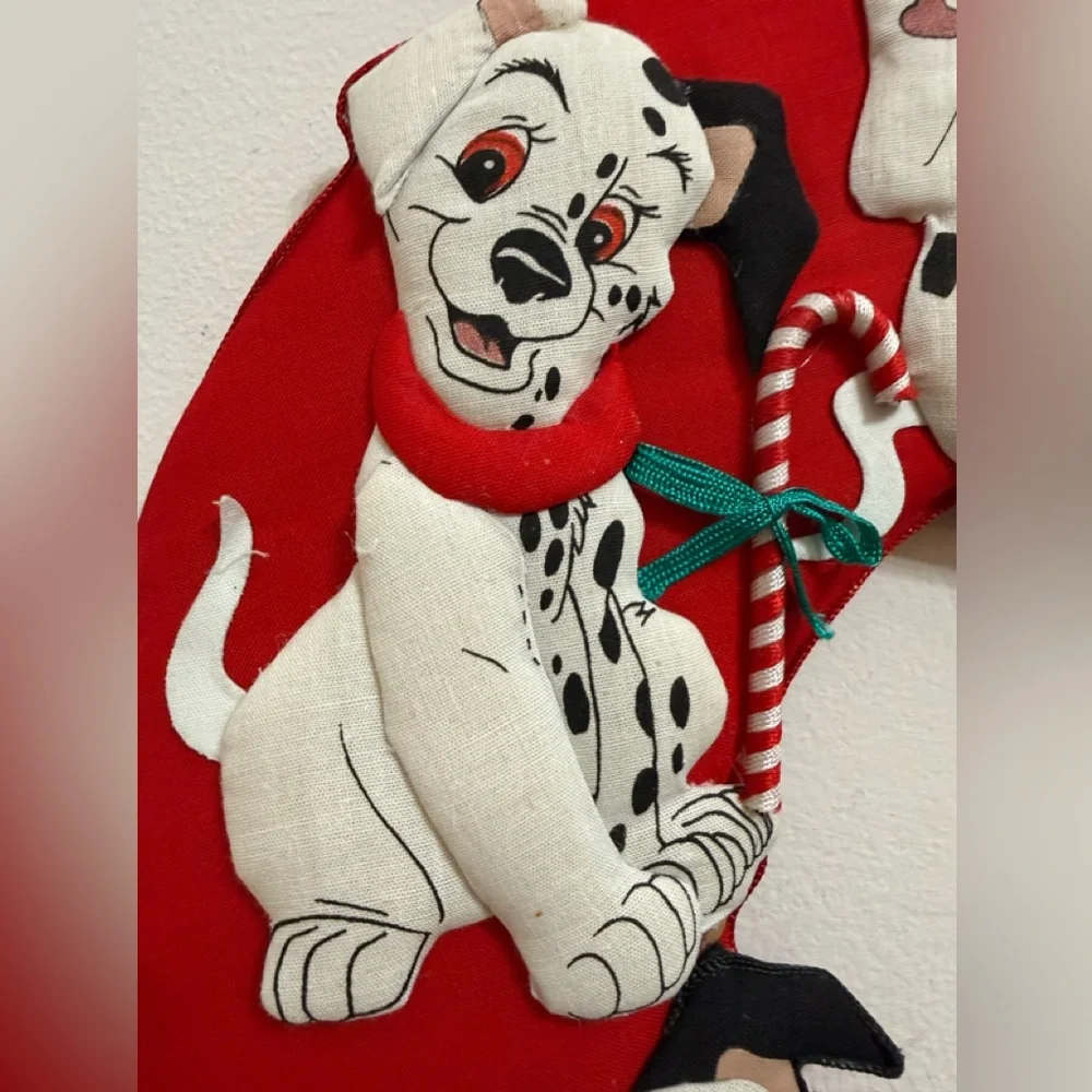 Disney Red Dalmatian Padded Holiday Wreath (NWT)